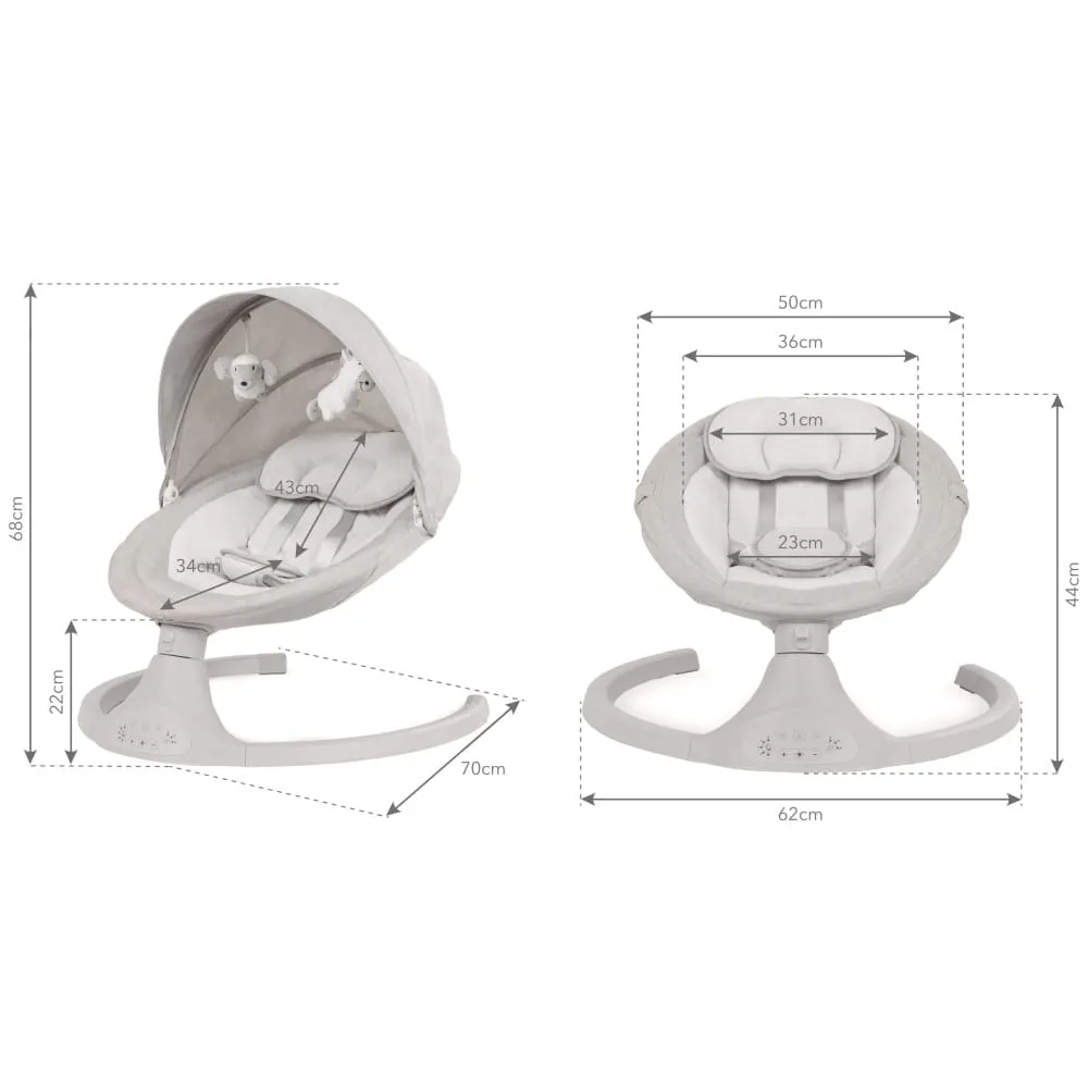 Шезлонг - качели Kidwell Luxi light melang